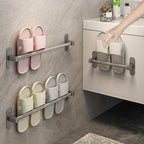 Gray Bathroom Accessory Set Modern 1/2 - Piece Bathroom Shelf Rustproof