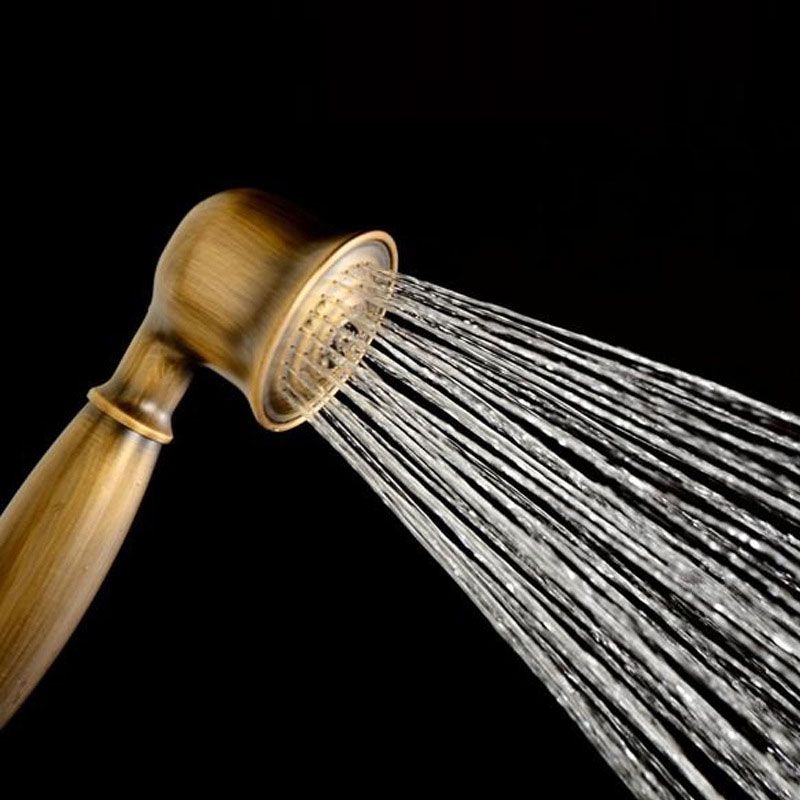 All-Copper Single-Function Handheld Showerhead European Style Antique Rain Showerhead