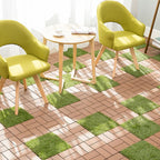 Composite Plank Tiles Striped Pattern Square Deck Flooring Outdoor Patio