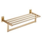 Golden Modern 5-piece Bathroom Accessories Set Brushed Brass Towel Holder/Paper Holder