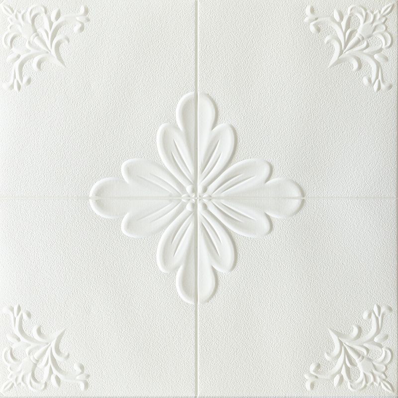 Interior Wall Cladding 3D Floral Print Peel and Stick Waterproof Wall Panels