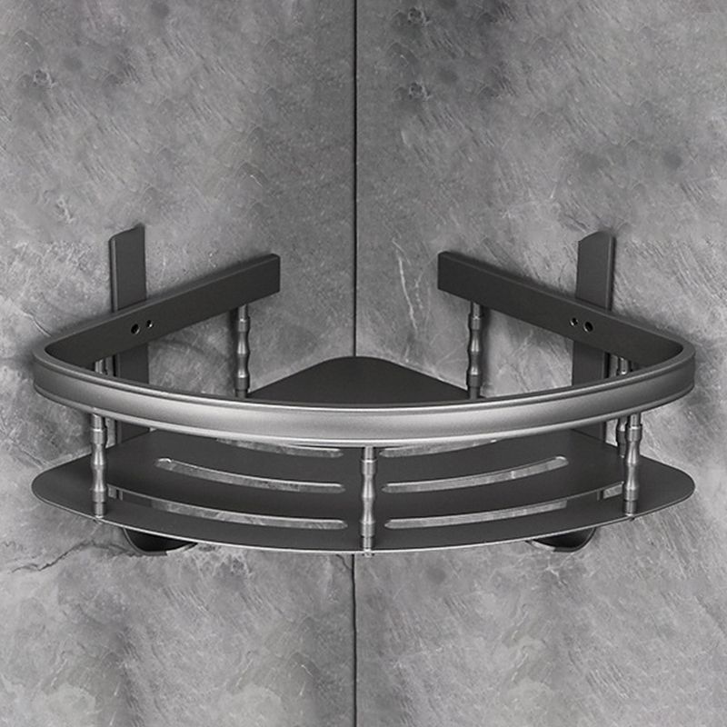 Gray 6/7-piece modern bathroom accessory set bathroom shelf/bath towel hooks/towel bar included