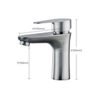 Contemporary Stainless Steel Sink Faucet Lever Handles Low Arc Sink Faucet