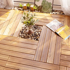 Parquet Pine Floor Tile Waterproof Click Lock Traditional Hardwood Floor for Living Room