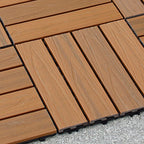 12" X 12" 4-Slat Square PVC Floor Tiles With Interlocking Installation Floor Plates Tiles
