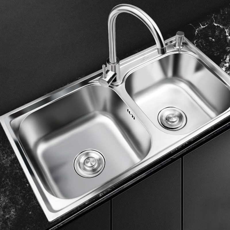 Classic Style Kitchen Sink Stainless Steel Kitchen Sink with Drainage Hole Kit