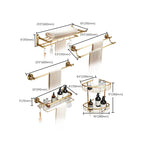 Modern Bathroom Accessory Set Paper Holder Bathroom Shelf Gold Bathroom Fittings Set