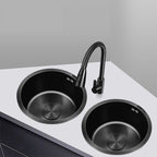 Classic Round Wash Basin Stainless Steel Built-in Basin Non-slip Round Basin for the Kitchen