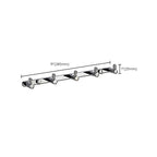 Polished Chrome Modern Bathroom Accessory Set Silver Towel Holder/Bath Shelf