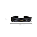 Contemporary Bathroom Accessory Set Black Surface Bathrobe Hook/Towel Ring Bar