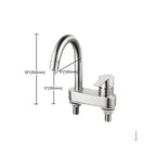 304 stainless steel center faucet bathroom single handle hot and cold sink faucet