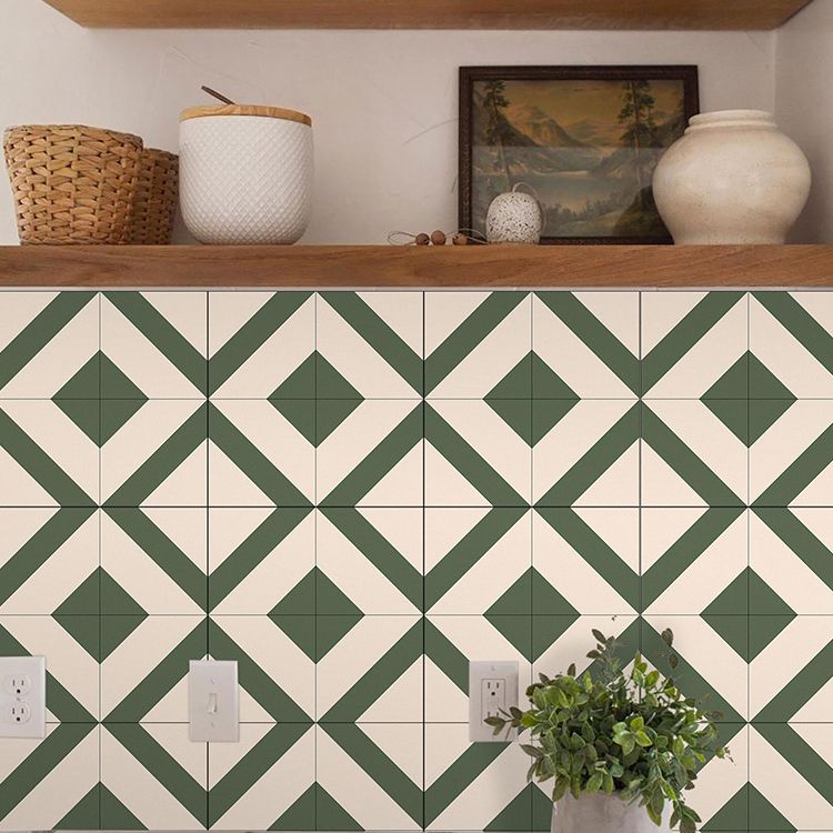 PVC Peel and Stick Wall Tile Square Single Tile Wallpaper with Slip Resistance