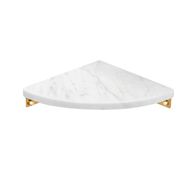 2-piece bathroom fitting set metal and marble bathroom shelf set
