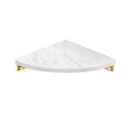 2-piece bathroom fitting set metal and marble bathroom shelf set