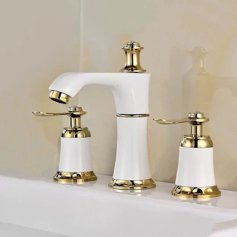 Glam Style Faucet Widely used sink faucet with 2 handles and 3 holes