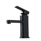 Cubic Basin Faucet Simple Low Arc Bathroom Faucet with 1 Hole