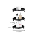 Modern Aluminum Bathroom Accessory Set Black/ Silver Bathroom Shelf