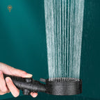 Round Handheld Showerhead Modern Plastic Head with Self-Cleaning