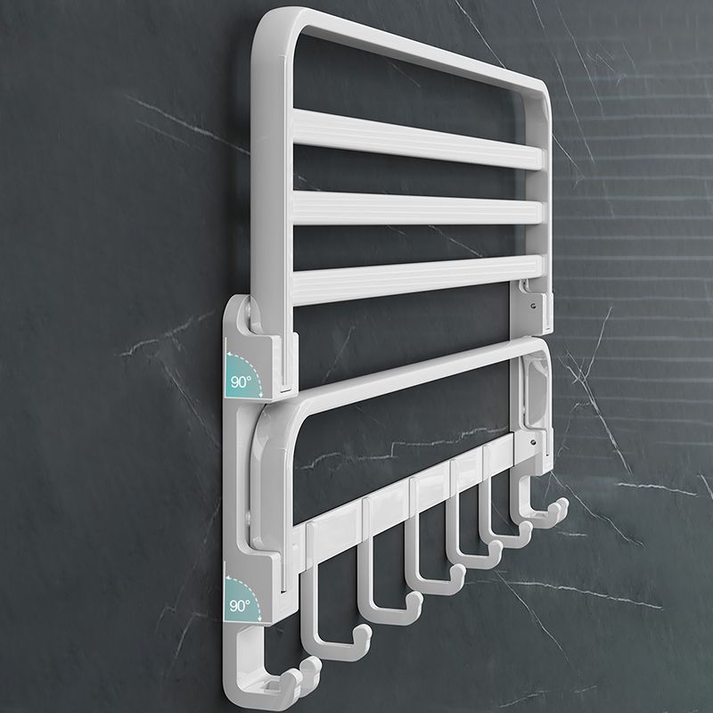 Modern white bathroom accessories as a single piece or in a set made of metal