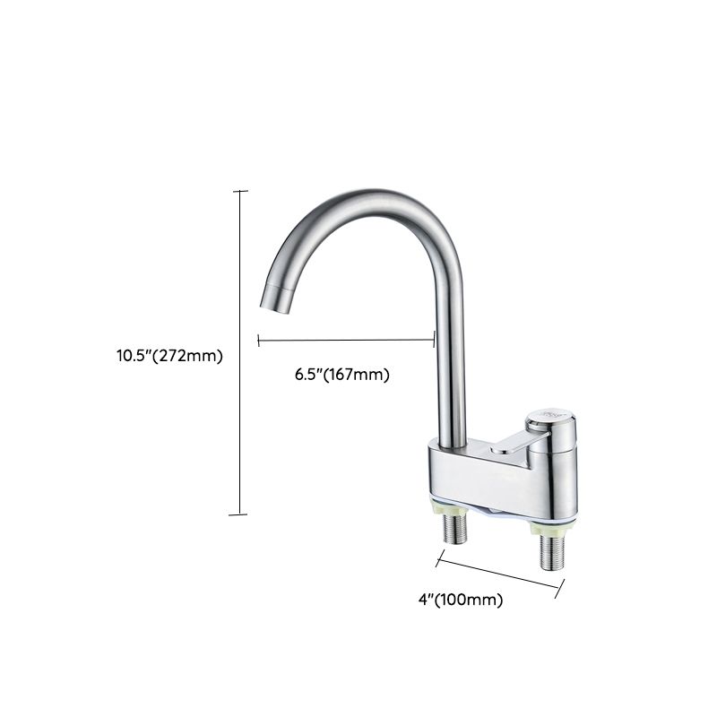 Deck Mounted Center Freestanding Bathtub Filler Single Handle Freestanding Faucet