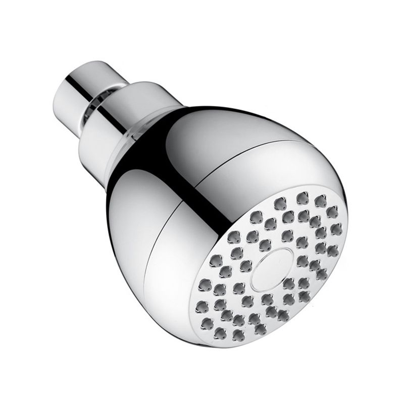 Silver Round Shower Head Standard Spray Pattern Wall Mounted Shower Head