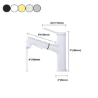 Contemporary Single Handle Faucet Retractable Sink Faucet with Lever Handle
