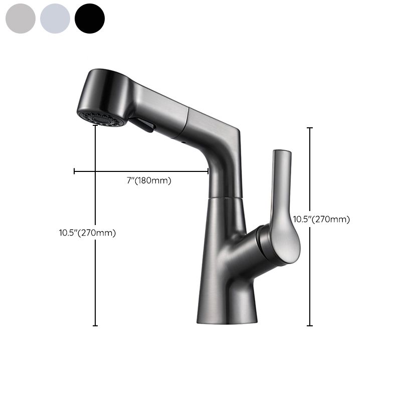Modern Single Color Faucet Metal Center Connection Basin Faucet for Bathroom
