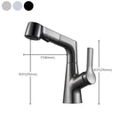 Modern Single Color Faucet Metal Center Connection Basin Faucet for Bathroom
