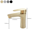 Modern Basin Tap Monochrome Center Mount Low Arc Faucet for Bathroom