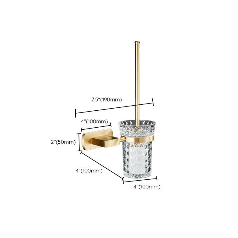 Traditional Golden Bath Accessory Set Brass Bathroom Accessories Kit