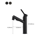 Contemporary bathroom sink faucet single-handle swivel spout sink faucet