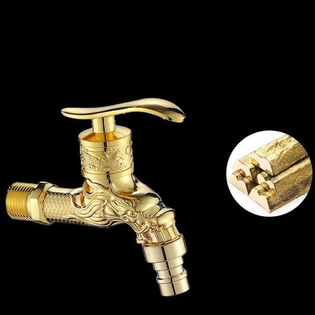 Vintage Classic Basin Mixer Zinc Single Lever Dragon Engraving Wall Mounted Tap