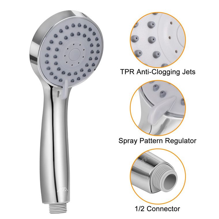 Round Dual Shower Heads Traditional Style Wall Mounted Dual Shower