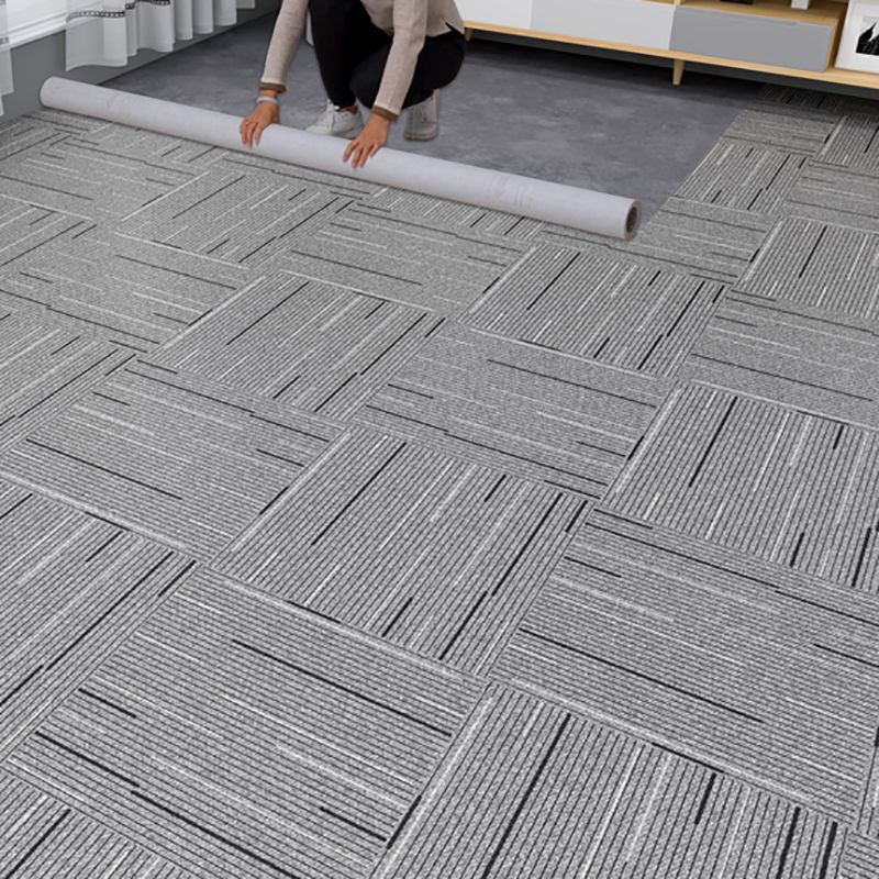 Scratch-resistant plastic floor Rectangular fabric look square edge floor