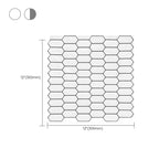 Modern Peel & Stick Field Tile PVC Hexagon Mosaic Tile Peel and Stick Back Wall