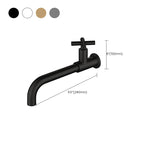 Widely used wall-mounted bathroom sink faucet cross handle low arch faucet