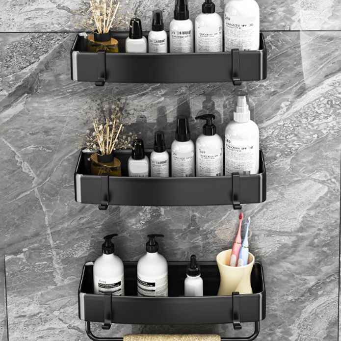 Modern Black-White Metal Bath Hardware Set Bath Shelf Bathroom Hardware Set