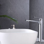 Modern faucet brass lever handles low arc sink bathroom faucet