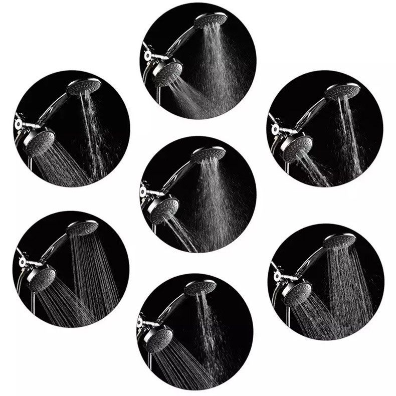 Modern Style Shower Heads Dual Wall Mounted Round Metal Dual Shower