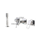 Wall Mounted Faucet Brass Lever Handle Bathroom Faucet Hand Shower