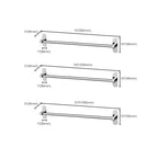 2-Piece Stainless Steel Slip Resistant Modern Chrome Bathroom Hardware Set