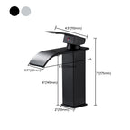 Basin faucet lever handle waterfall outlet bathroom fixture