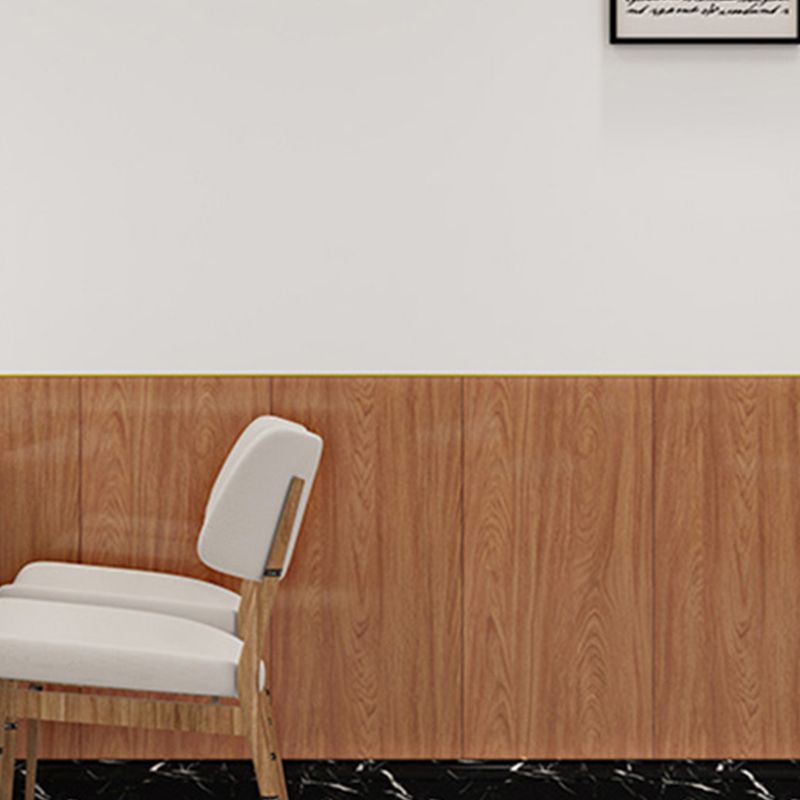 PVC Wall Paneling Rectangle Waterproof Wood Look Wall Covering for the Living Room