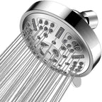 Modern Style Festive Shower Head in Silver 9 Settings Wall Mounted Shower Head