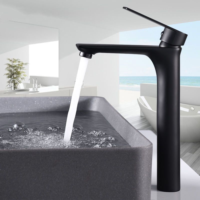 Glam Vessel Sink Faucet Brass Lever Handles with Water Hose Sink Fitting