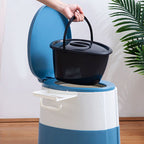 Modern flush toilet plastic round floor-mounted toilet bowl for bathroom