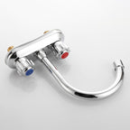 Modern Center Set Mixer Tap Chrome 2 Knob Handles Swivel Spout Basin Mixer Tap
