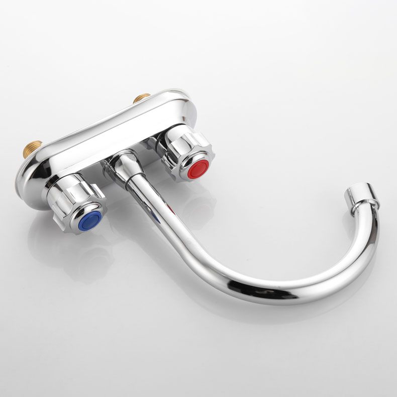 Modern Center Set Mixer Tap Chrome 2 Knob Handles Swivel Spout Basin Mixer Tap