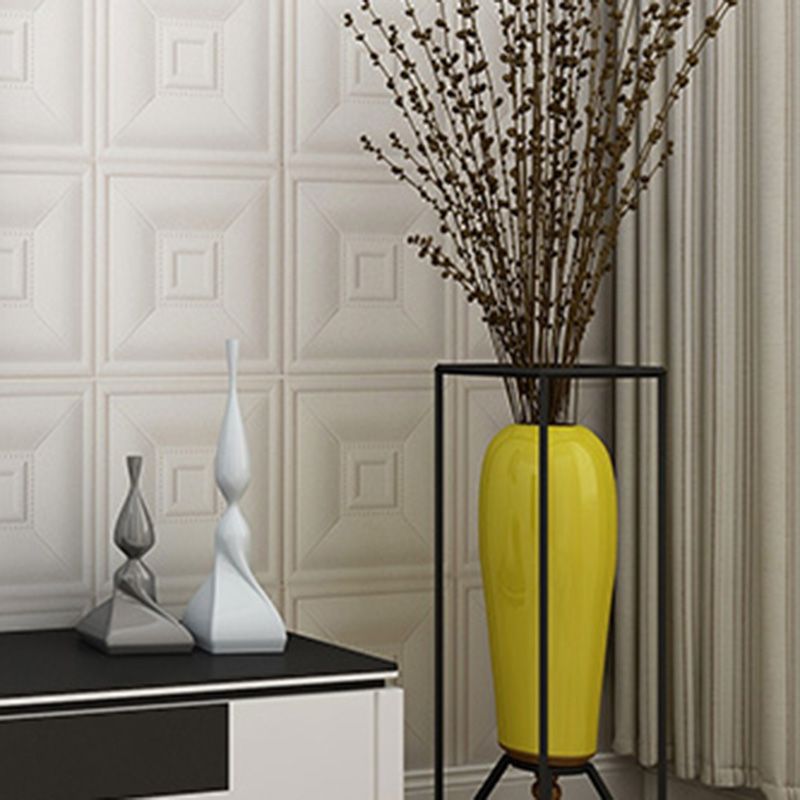 Glam Style Foam Water-Resistant Wall Cladding Living Room 3D Embossing Wall Cladding