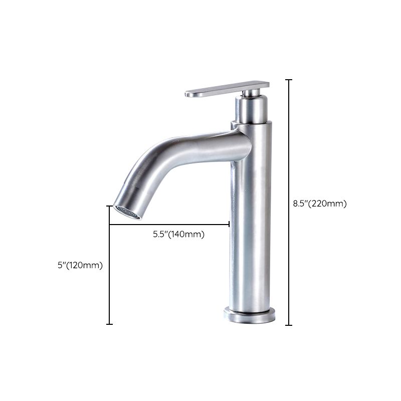 Modern Vessel Faucet Stainless Steel Low Arc Sink Faucet